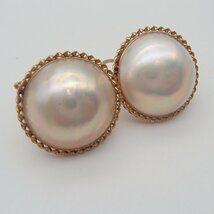 マベパール イヤリング K18 750 重量約7.9g 真珠 アクセサリー