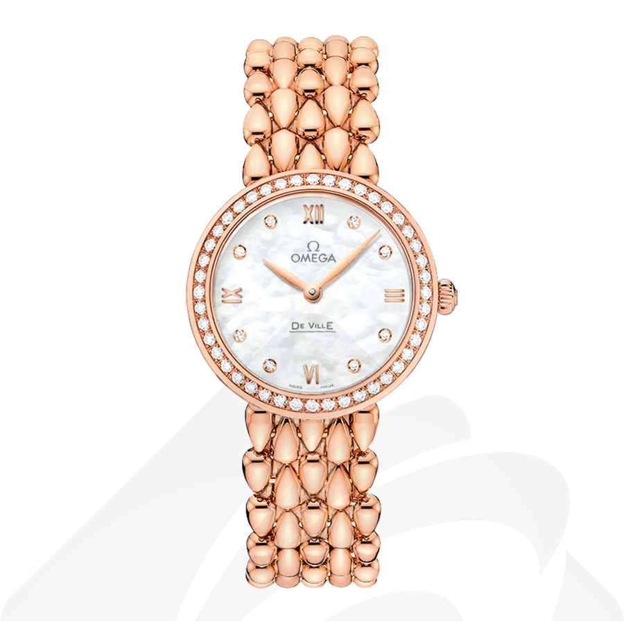 オメガ De Ville Prestige  素材:レッドゴールド 色:ホワイト