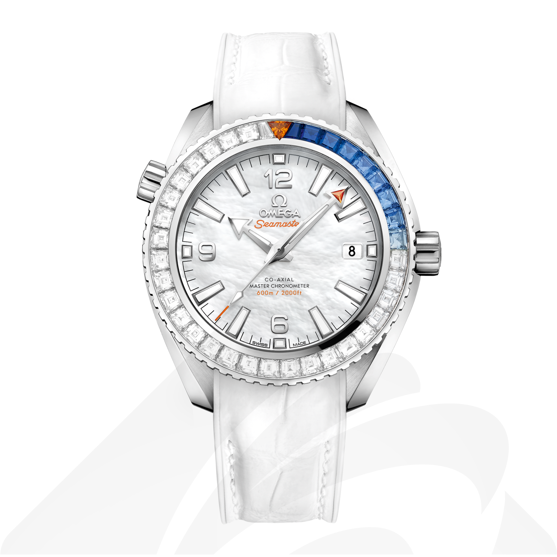 オメガ Seamaster Planet Ocean 600M 素材:ホワイトゴールド 色:ホワイト