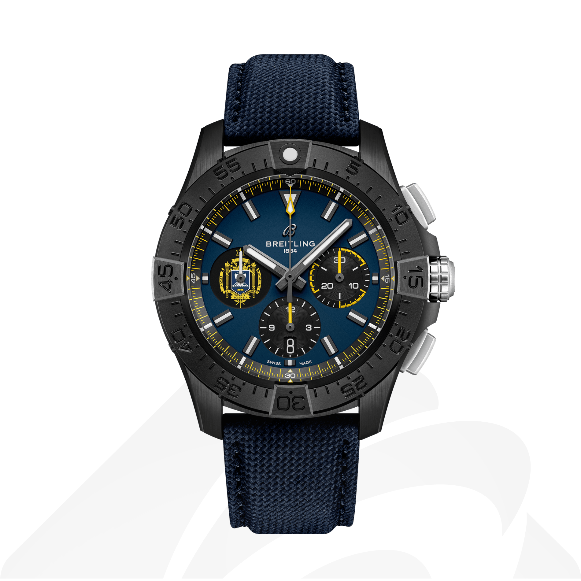 ブライトリング アベンジャー B01 クロノグラフ 44 ナイト ミッション US ネイビー アカデミー  素材:セラミック 色:ネイビー