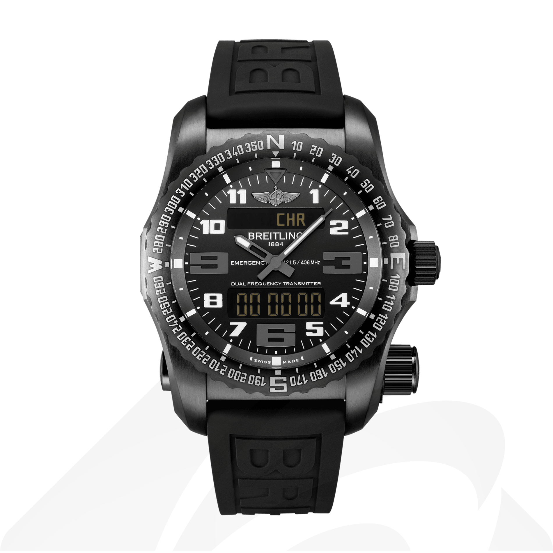 ブライトリング エマージェンシー  素材:DLCコーティングチタン 色:ブラック