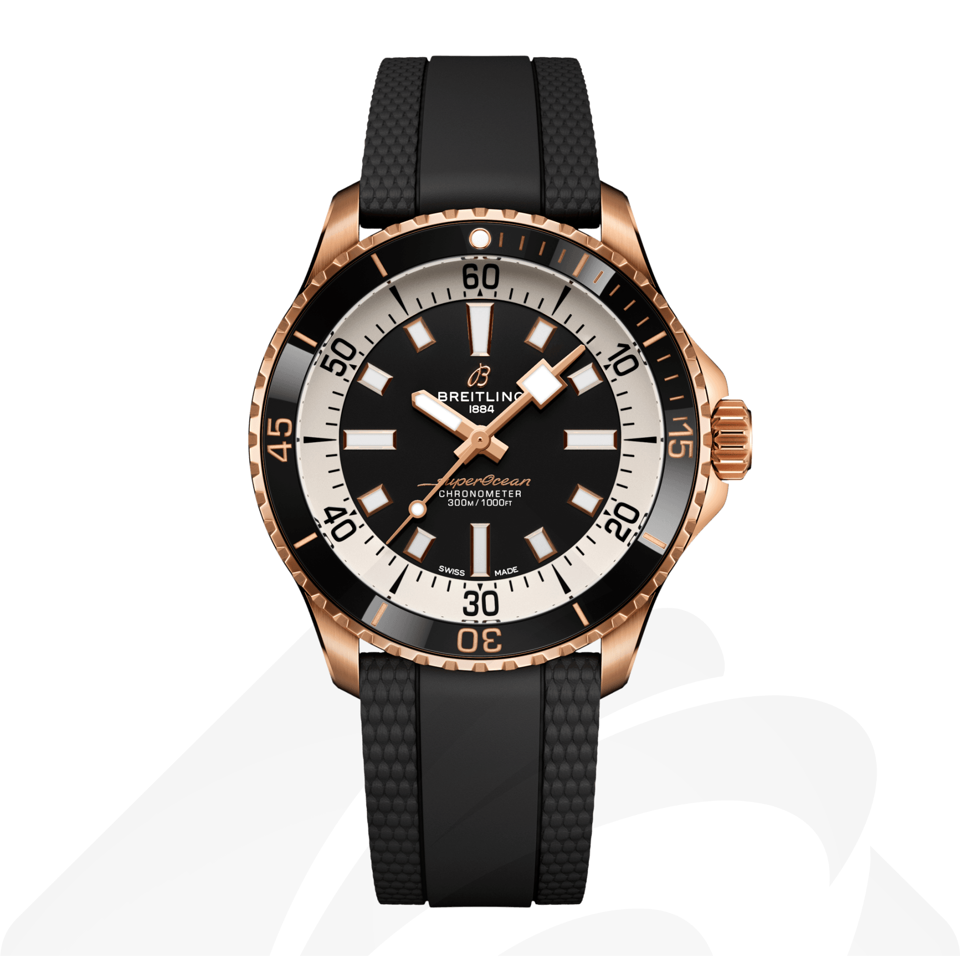 ブライトリング スーパーオーシャン オートマチック 42  素材:18Kレッドゴールド 色:ブラック