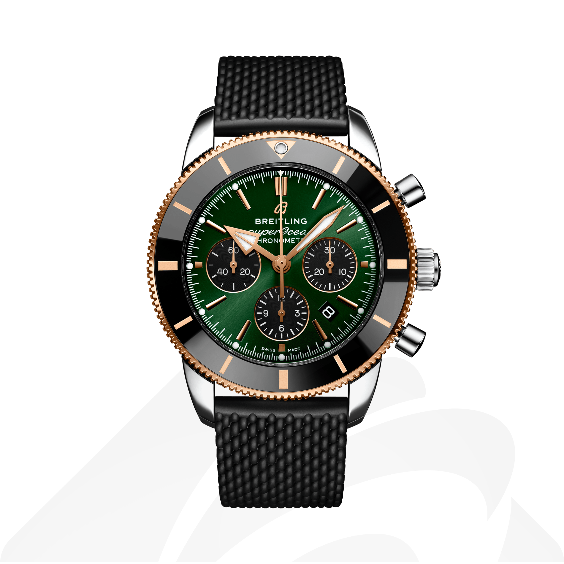 ブライトリング スーパーオーシャン ヘリテージ B01 クロノグラフ 44 Limited Edition  素材:ステンレススチール & 18Kレッドゴールド 色:グリーン