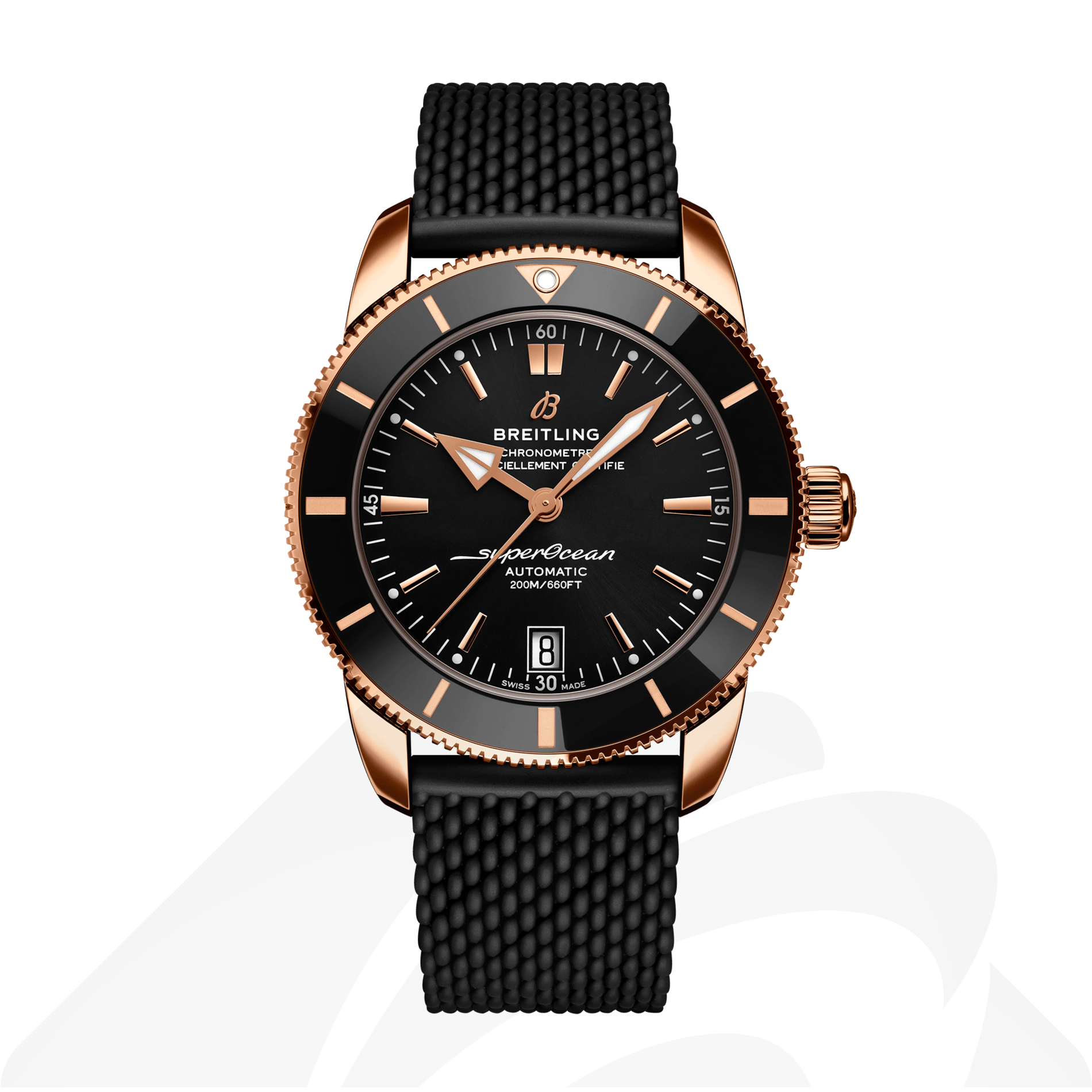 ブライトリング スーパーオーシャン ヘリテージ B20 オートマチック 42  素材:18Kレッドゴールド 色:ブラック