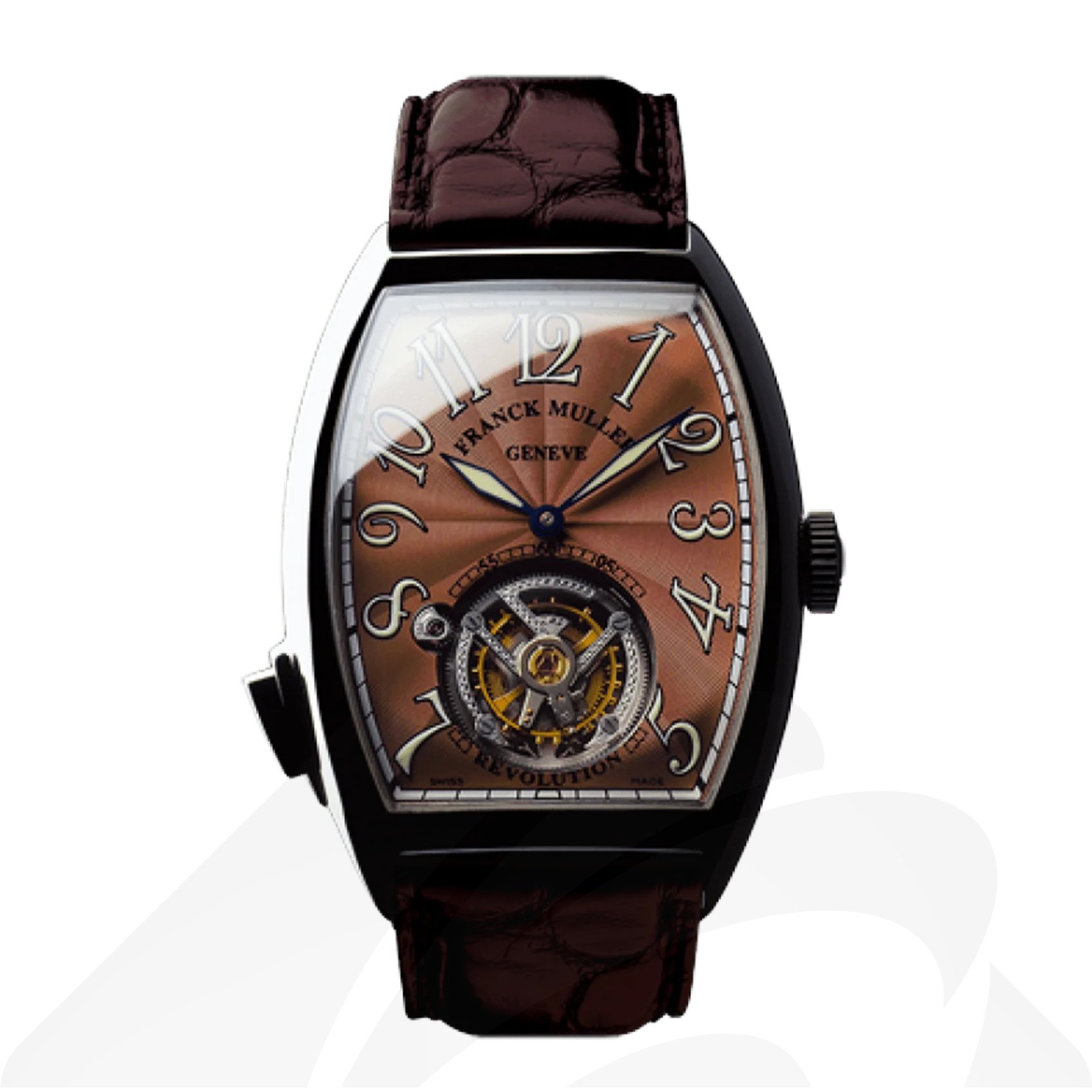 フランクミュラー レボリューション1  素材:プラチナ 色:ブラウン