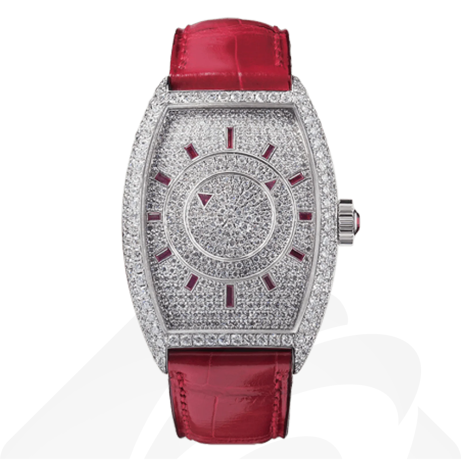 フランクミュラー トノウ カーベックス ダブルミステリー  素材:18Kホワイトゴールド 色:レッド