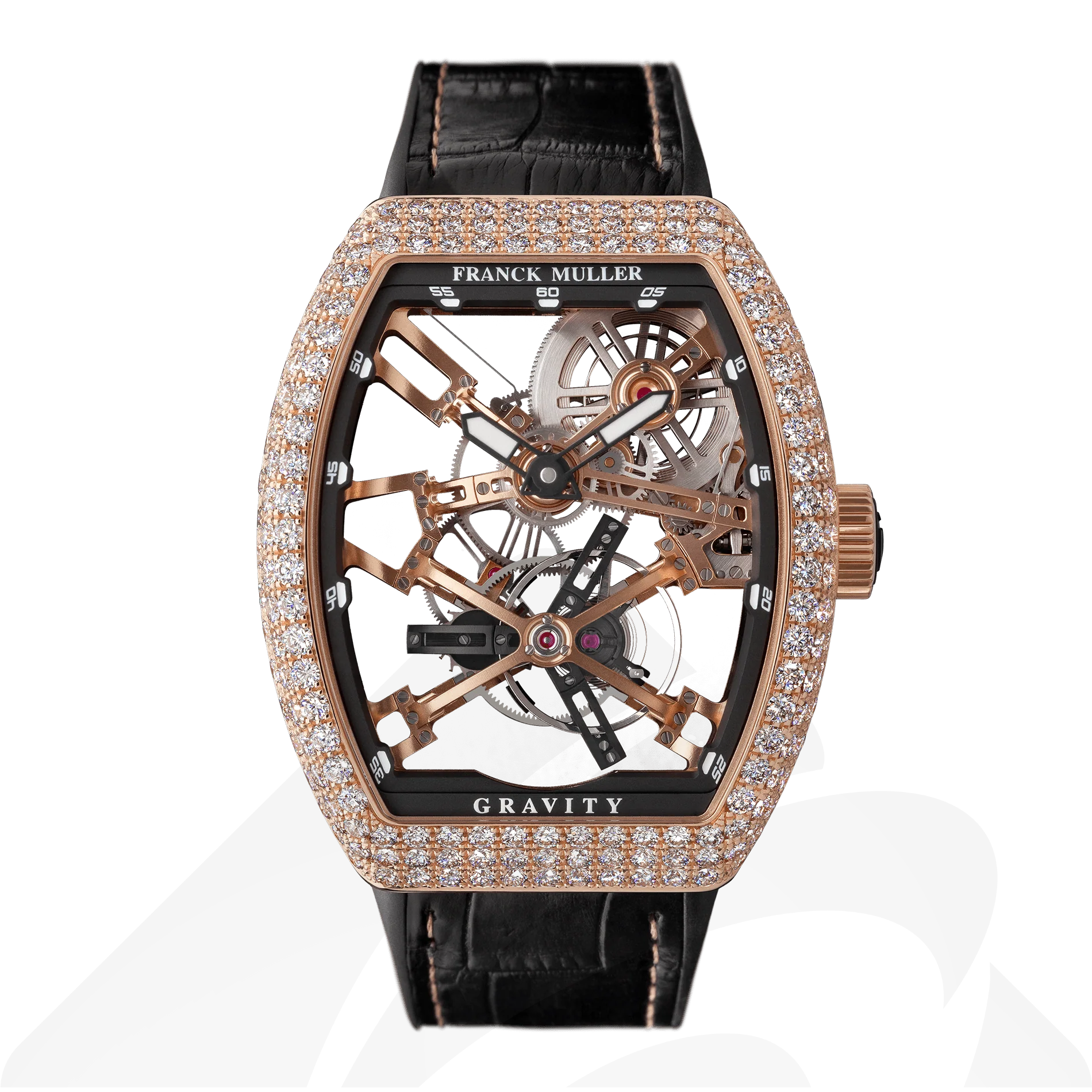 フランクミュラー ヴァンガード グラビティ スケルトン ダイヤモンド  素材:18Kピンクゴールド 色:ピンクゴールド