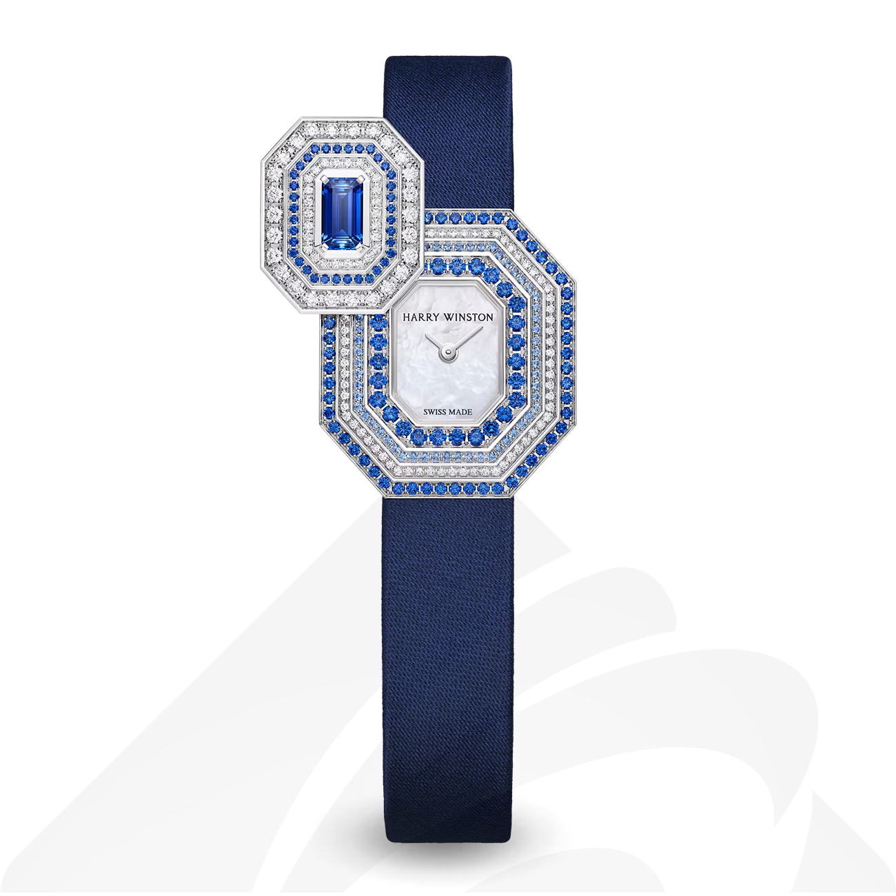 ハリーウィンストン Emerald Signature by Harry Winston 素材:18Kホワイトゴールド 色:ブルー