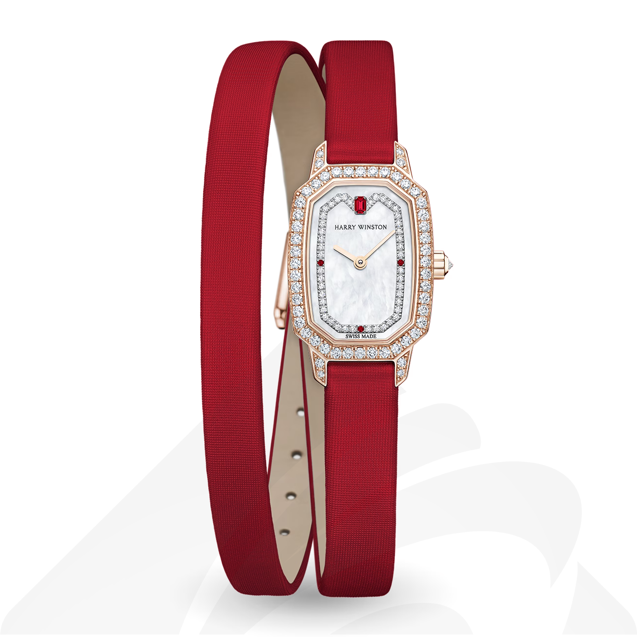 ハリーウィンストン Harry Winston Emerald  素材:18Kローズゴールド 色:レッド