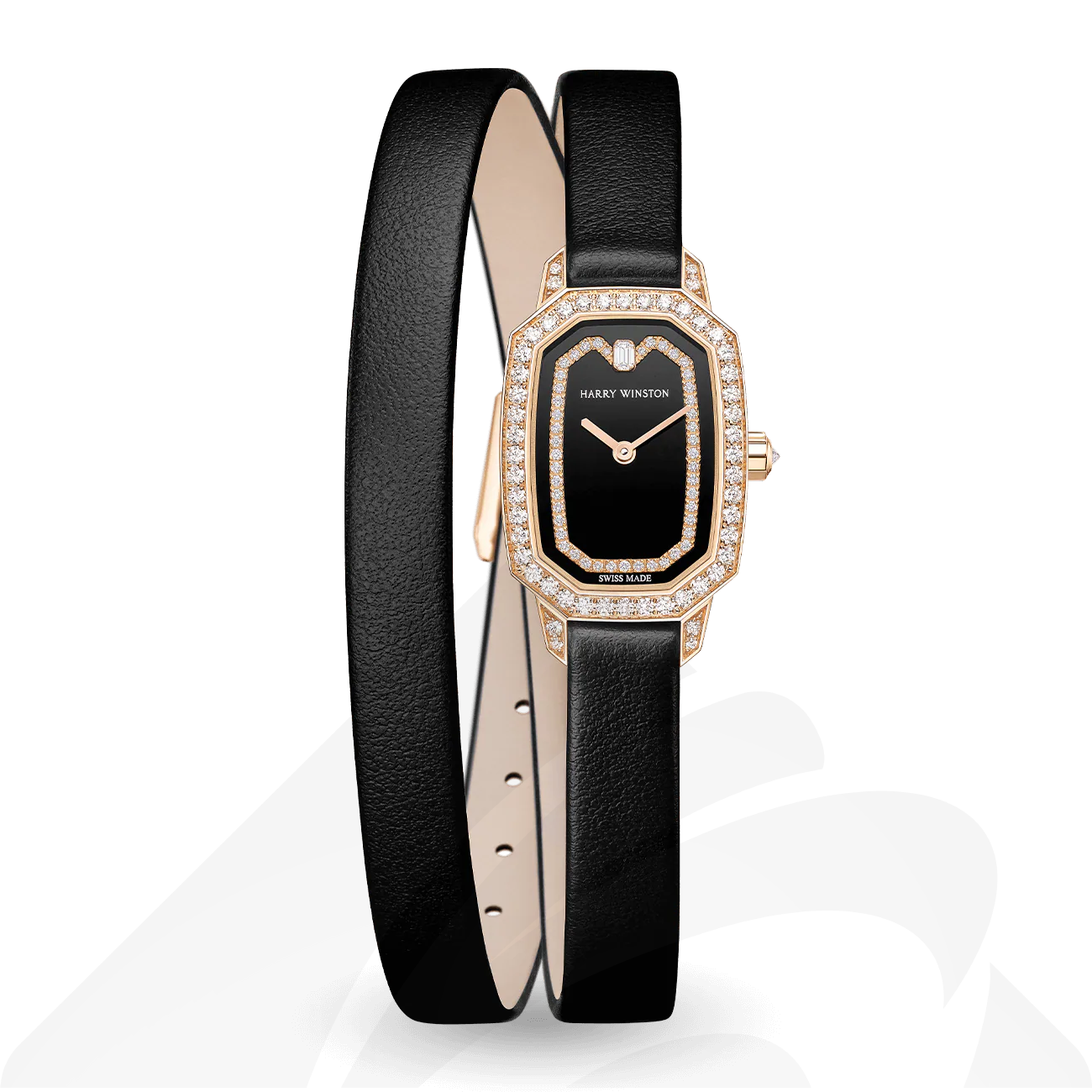 ハリーウィンストン Harry Winston Emerald 素材:18Kローズゴールド 色:ブラック