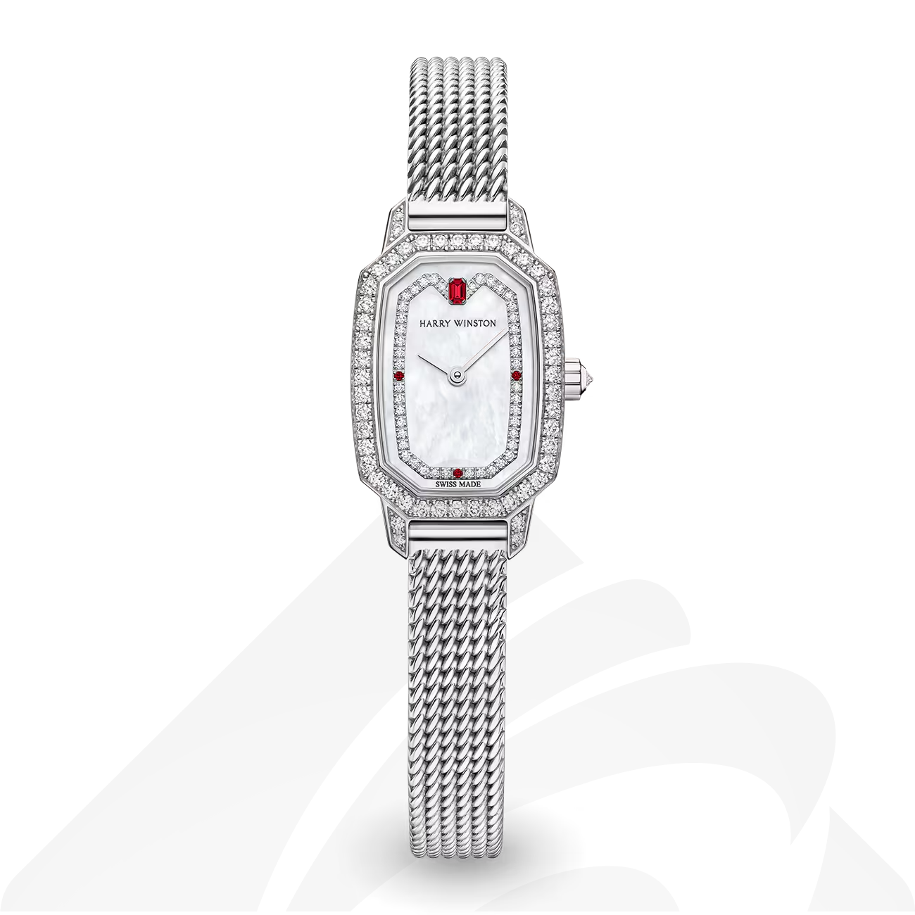 ハリーウィンストン Harry Winston Emerald 素材:18Kホワイトゴールド 色:レッド