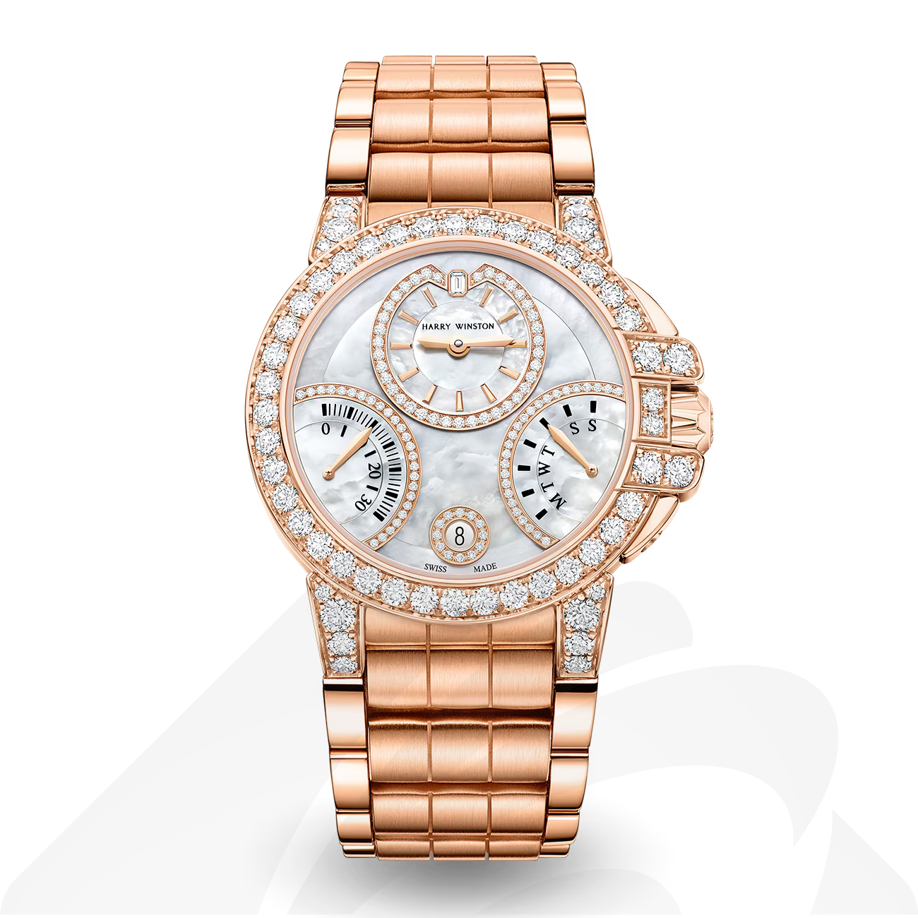 ハリーウィンストン Ocean Biretrograde Automatic 36mm  素材:18Kローズゴールド 色:ローズゴールド