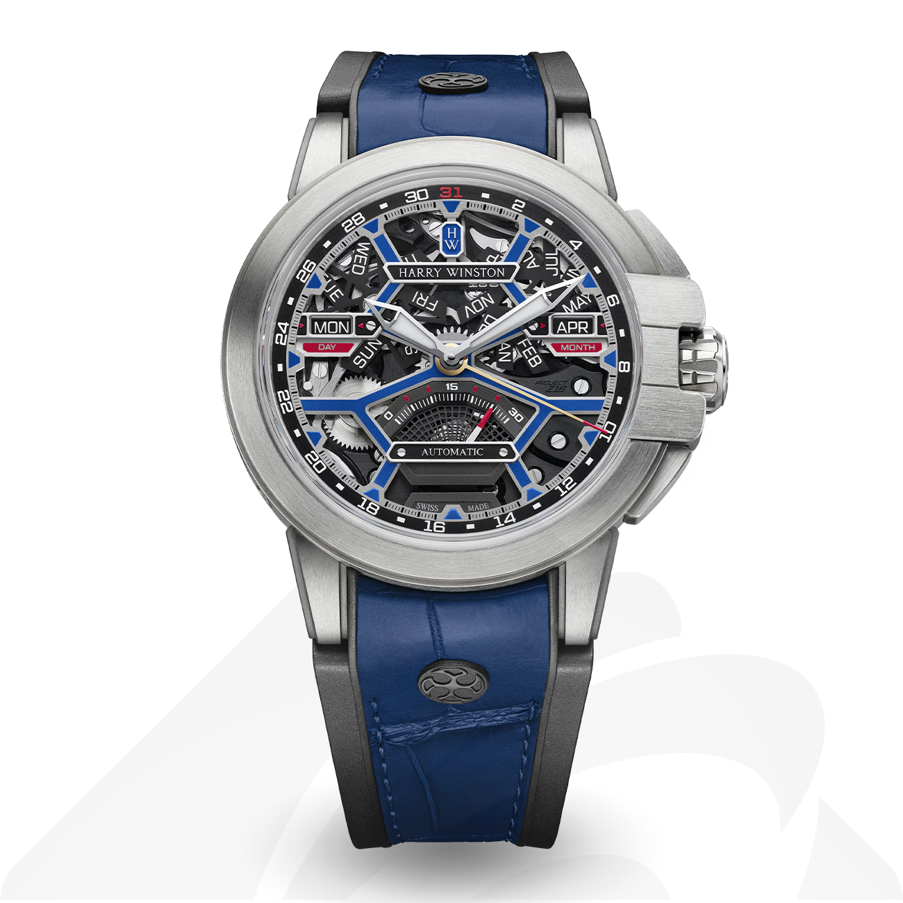 ハリーウィンストン Project Z16 素材:ザリウム 色:ブラック×ブルー