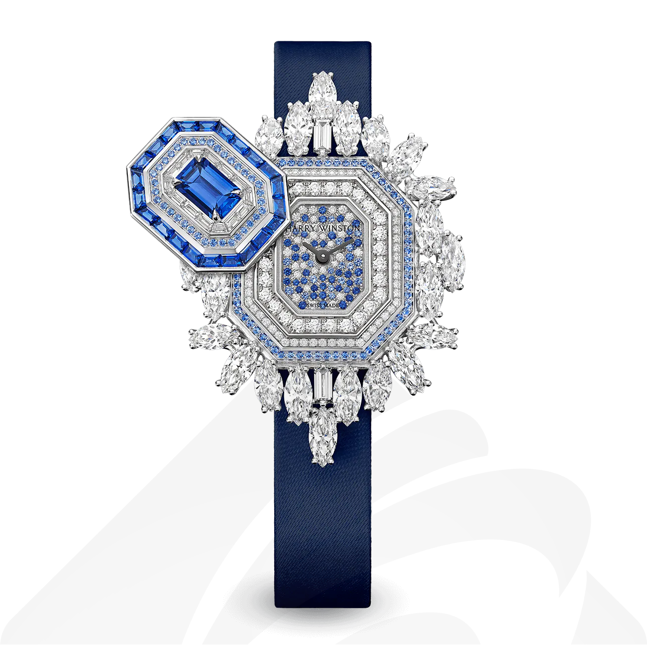 ハリーウィンストン Ultimate Emerald Signature by Harry Winston 素材:18Kホワイトゴールド 色:ブルー