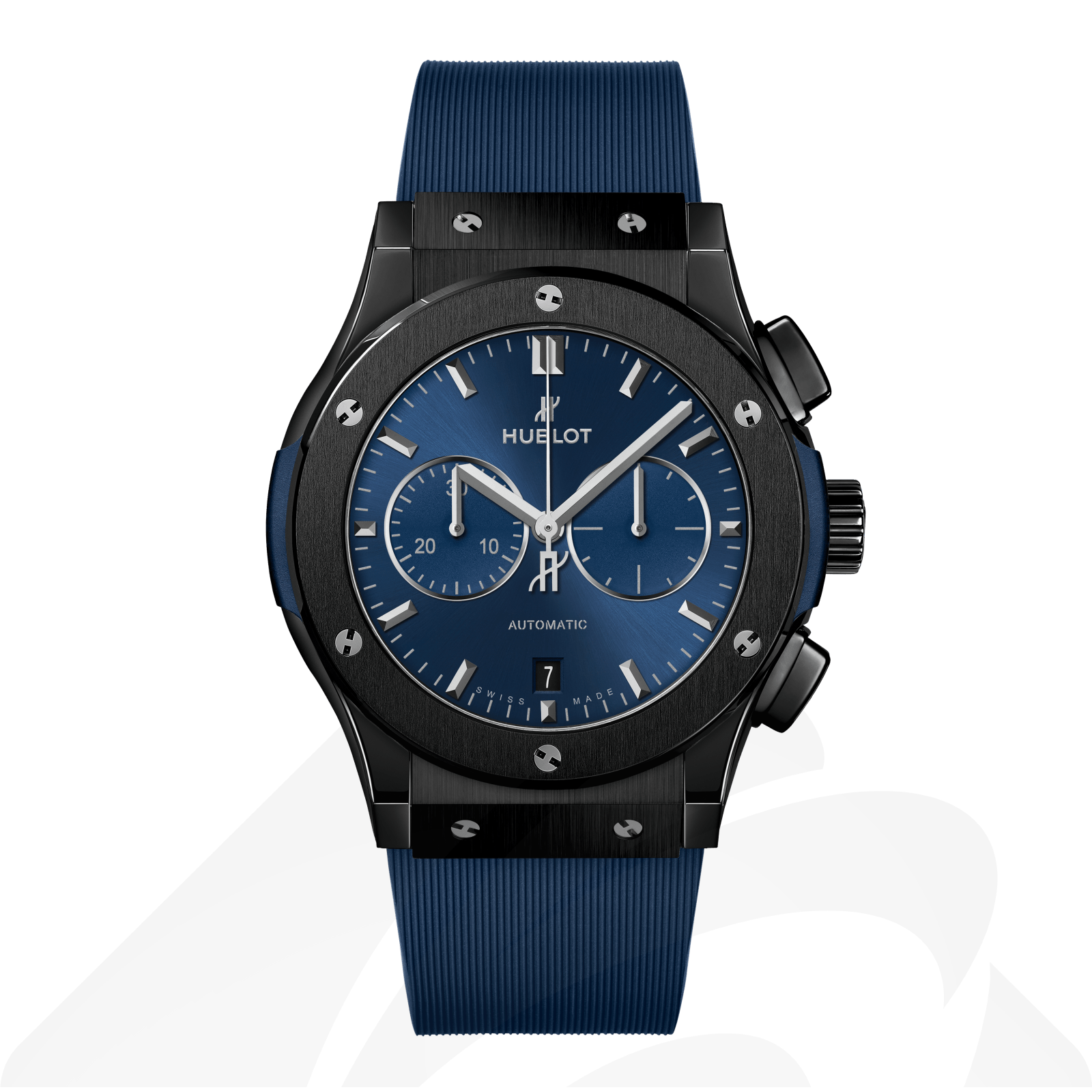 ウブロ クロノグラフ セラミック ブルー  素材:ブラックセラミック 色:ブルー