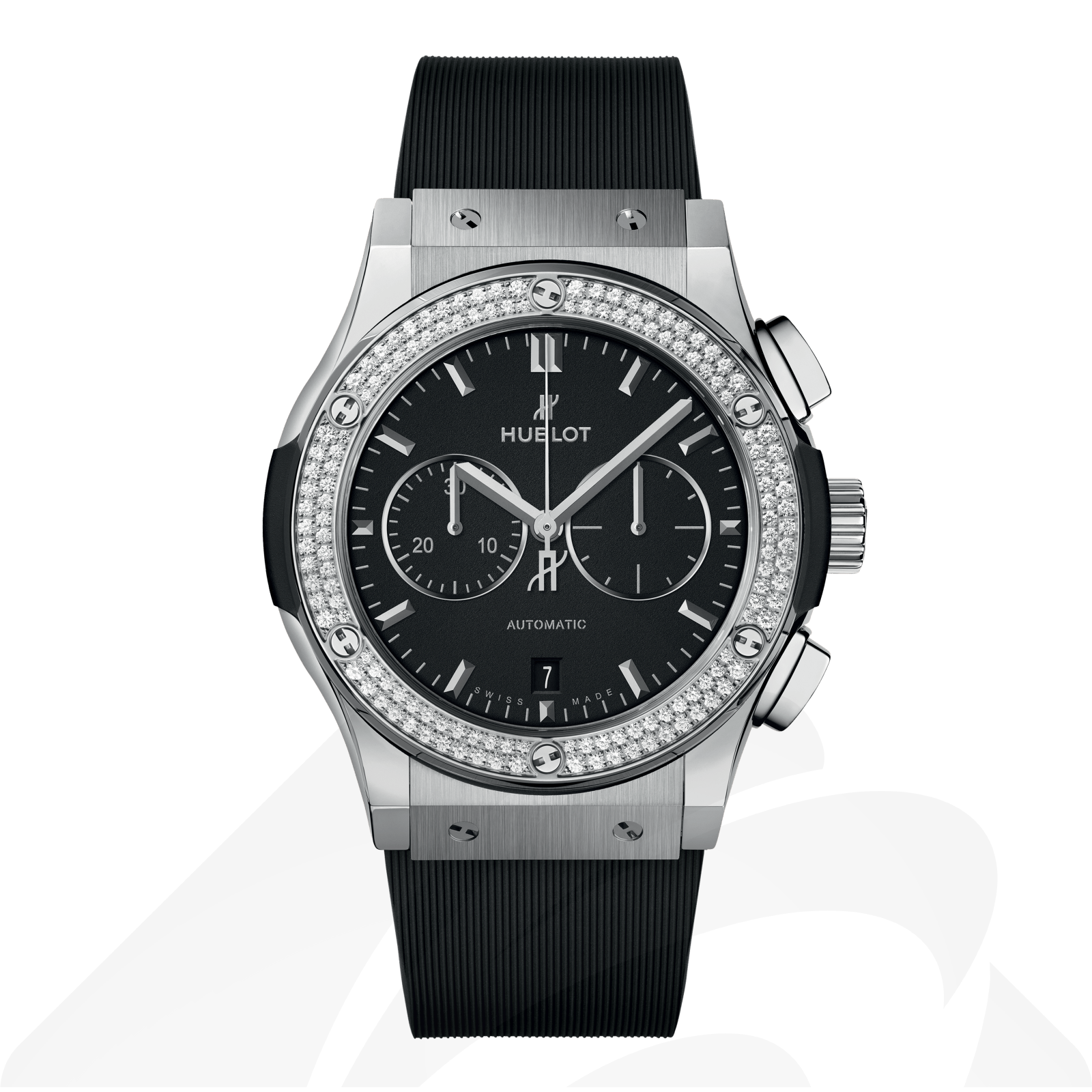 ウブロ クロノグラフ チタニウム ダイヤモンド  素材:チタニウム 色:マットブラック