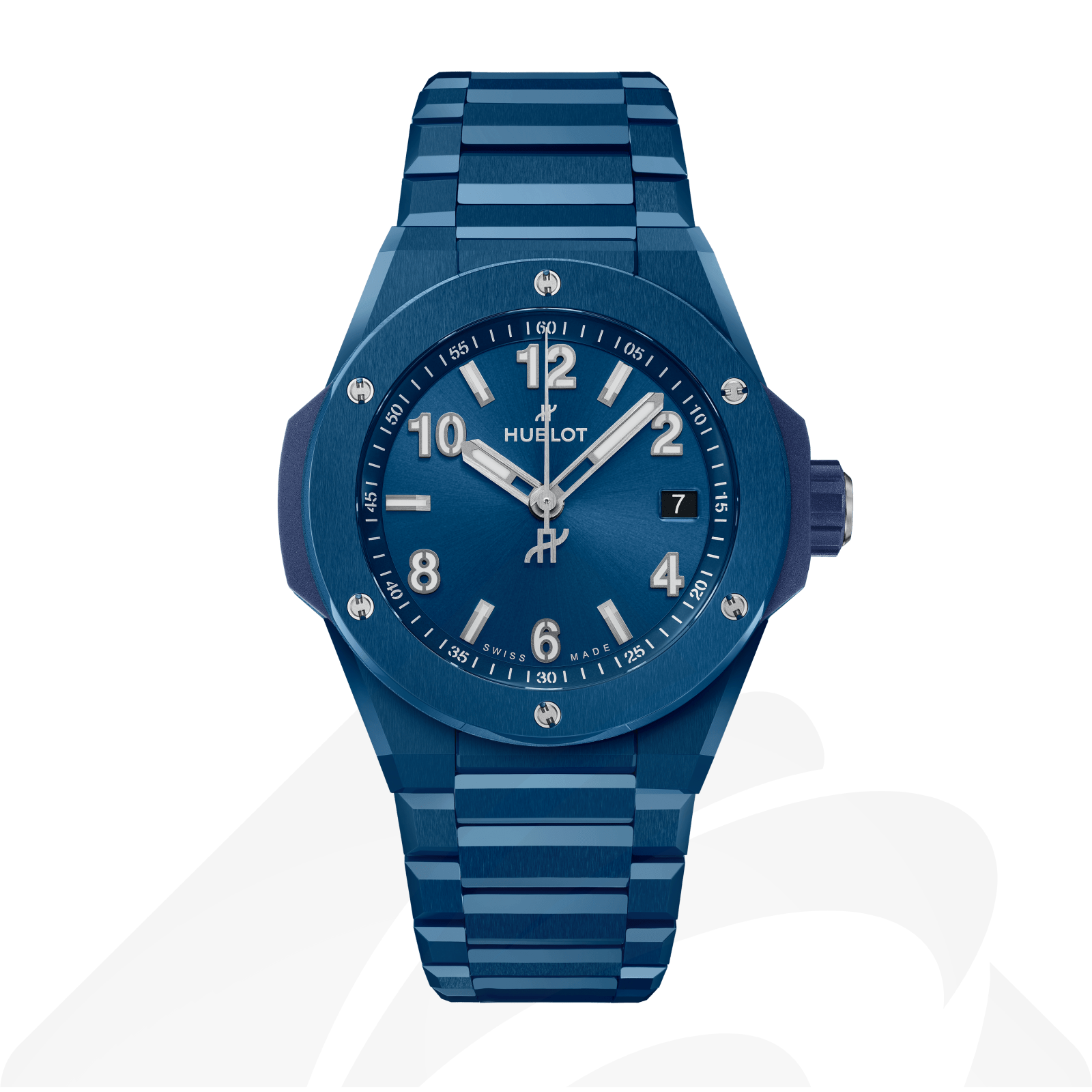 ウブロ インテグレーテッド タイムオンリー ブルーセラミック  素材:ブルーセラミック 色:ブルー