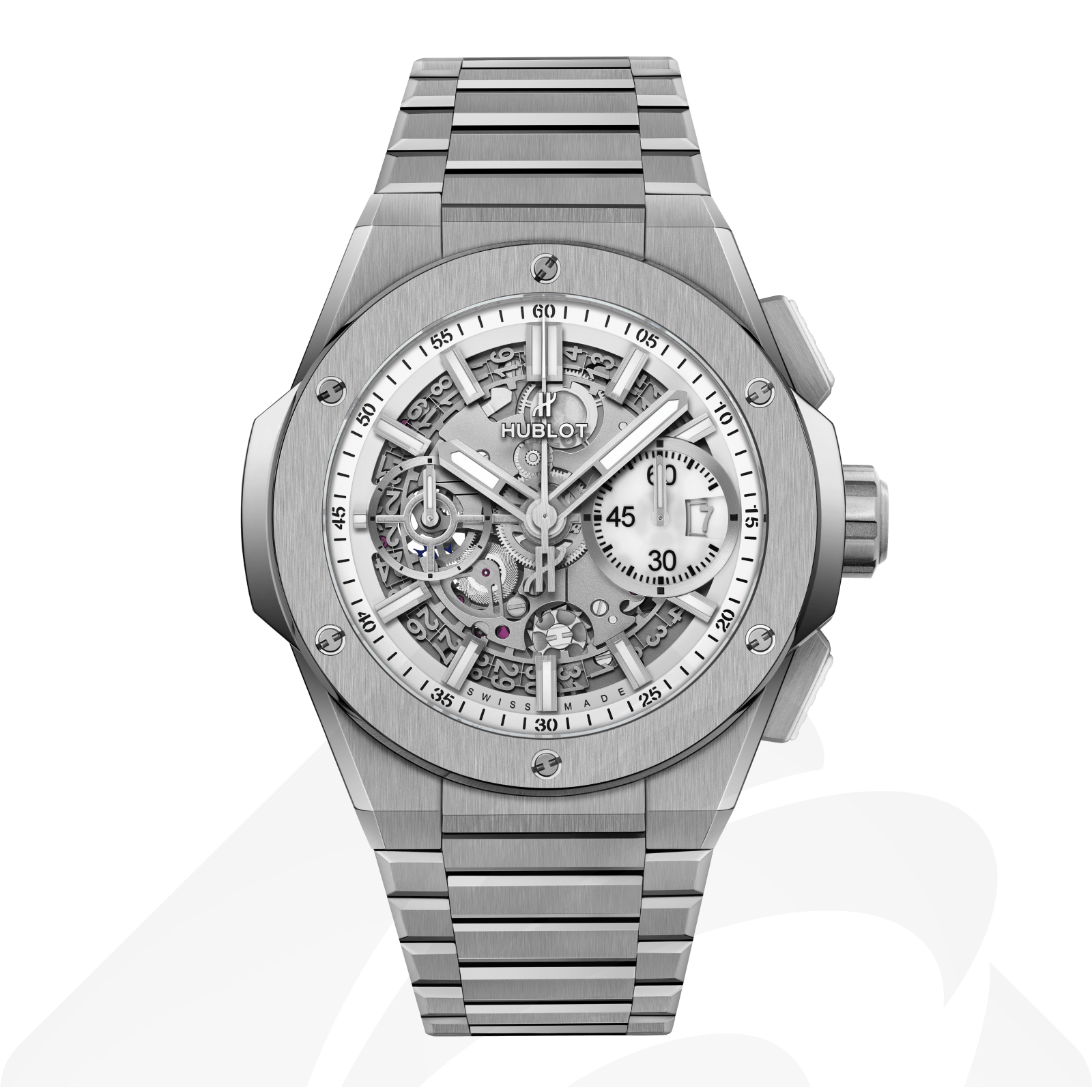 ウブロ インテグレーテッド チタニウム ホワイト  素材:チタニウム 色:マットホワイトスケルトン