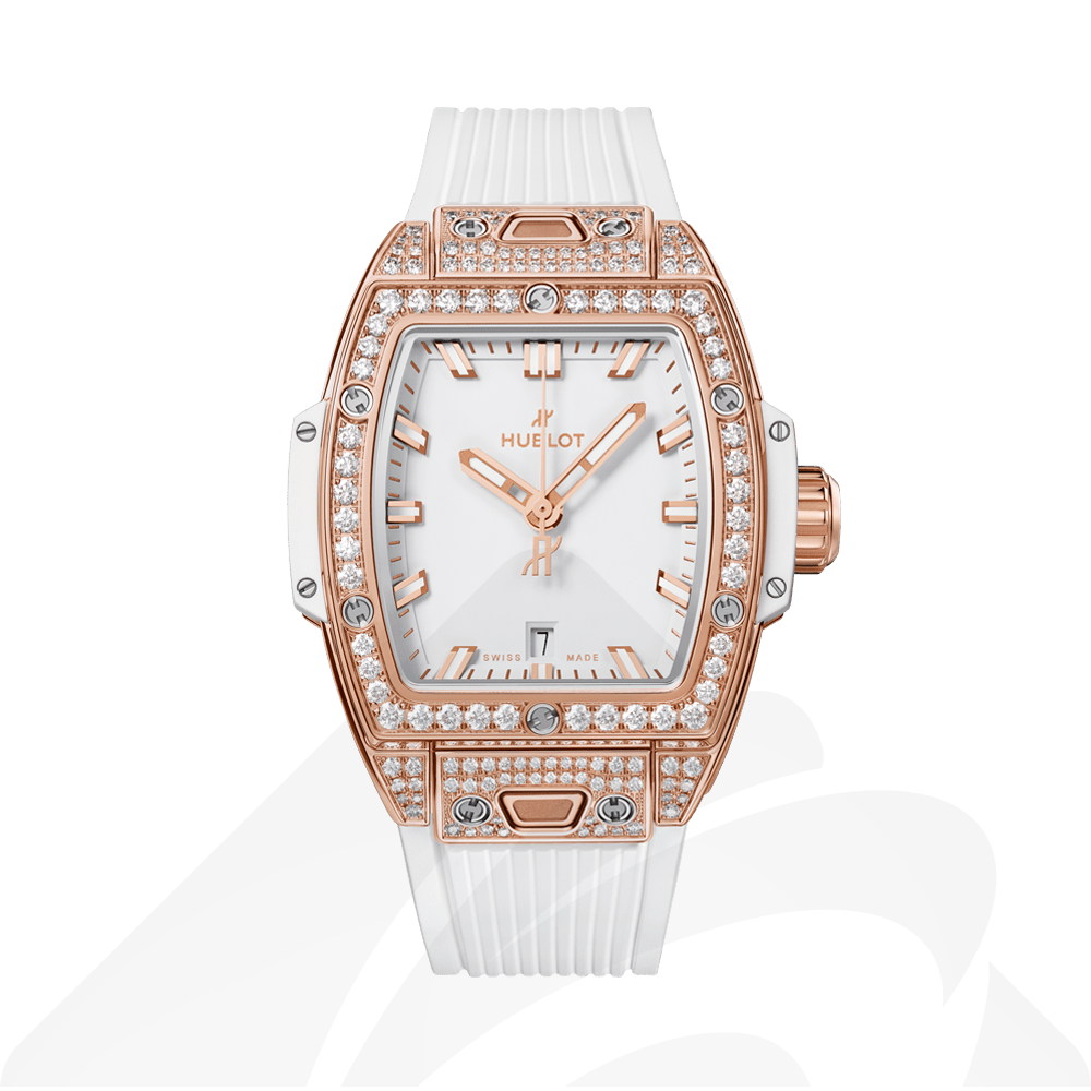 ウブロ キングゴールド ホワイト パヴェ  素材:18Kキングゴールド 色:マットホワイト