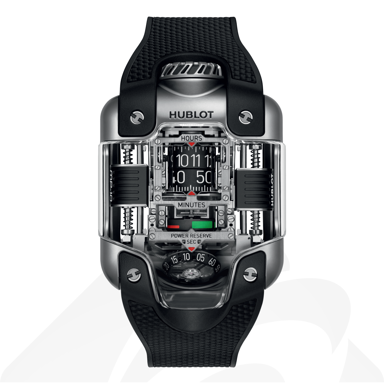 ウブロ MP-10 トゥールビヨン ウエイトエナジーシステム チタニウム  素材:チタニウム 色:スケルトン