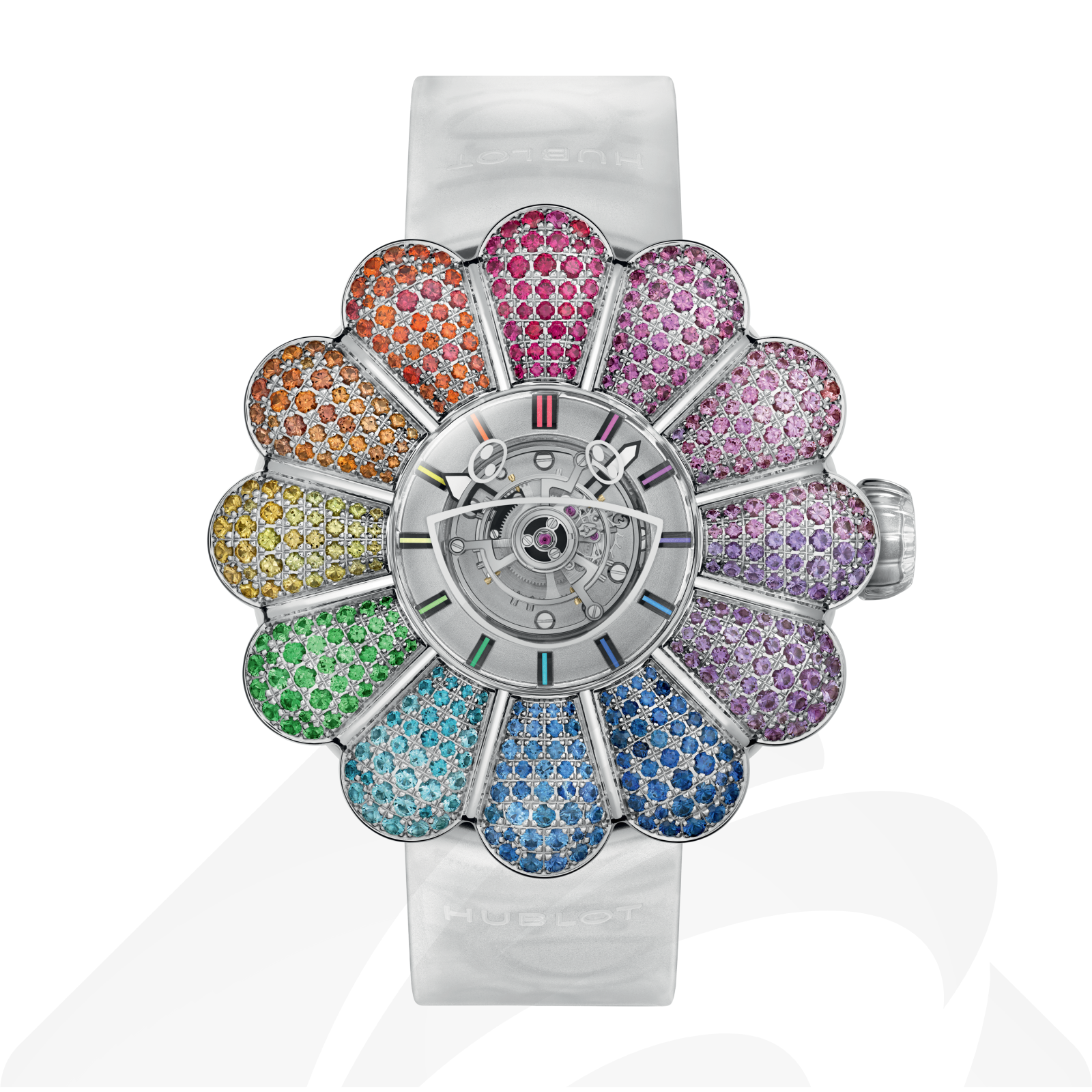 ウブロ MP-15 タカシムラカミ トゥールビヨン サファイア レインボー  素材:サファイア 色:マルチ