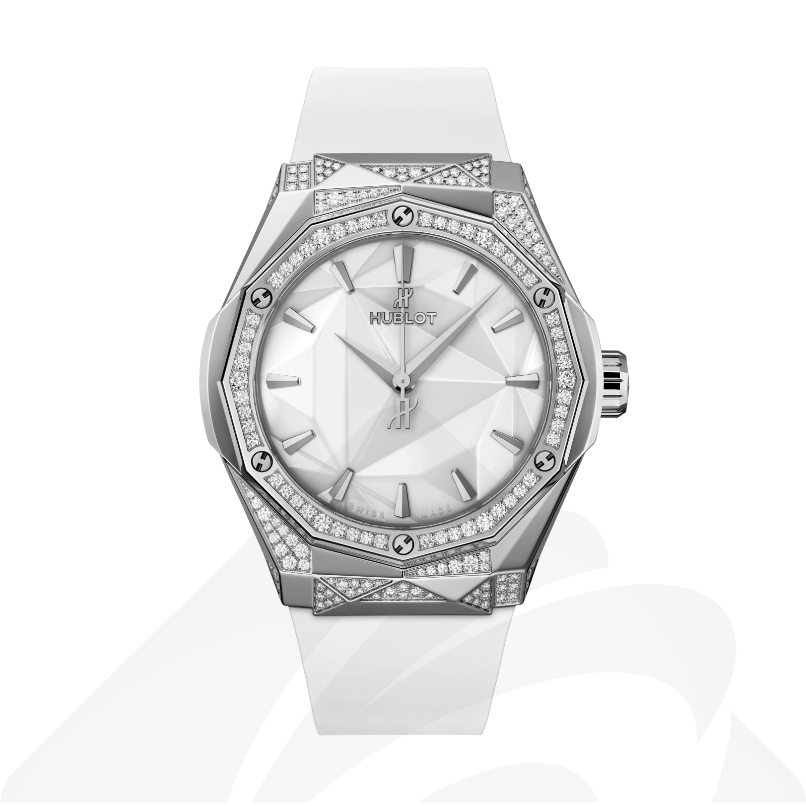 ウブロ オーリンスキー チタニウム ホワイト オルタナティブ パヴェ  素材:チタニウム 色:ホワイト