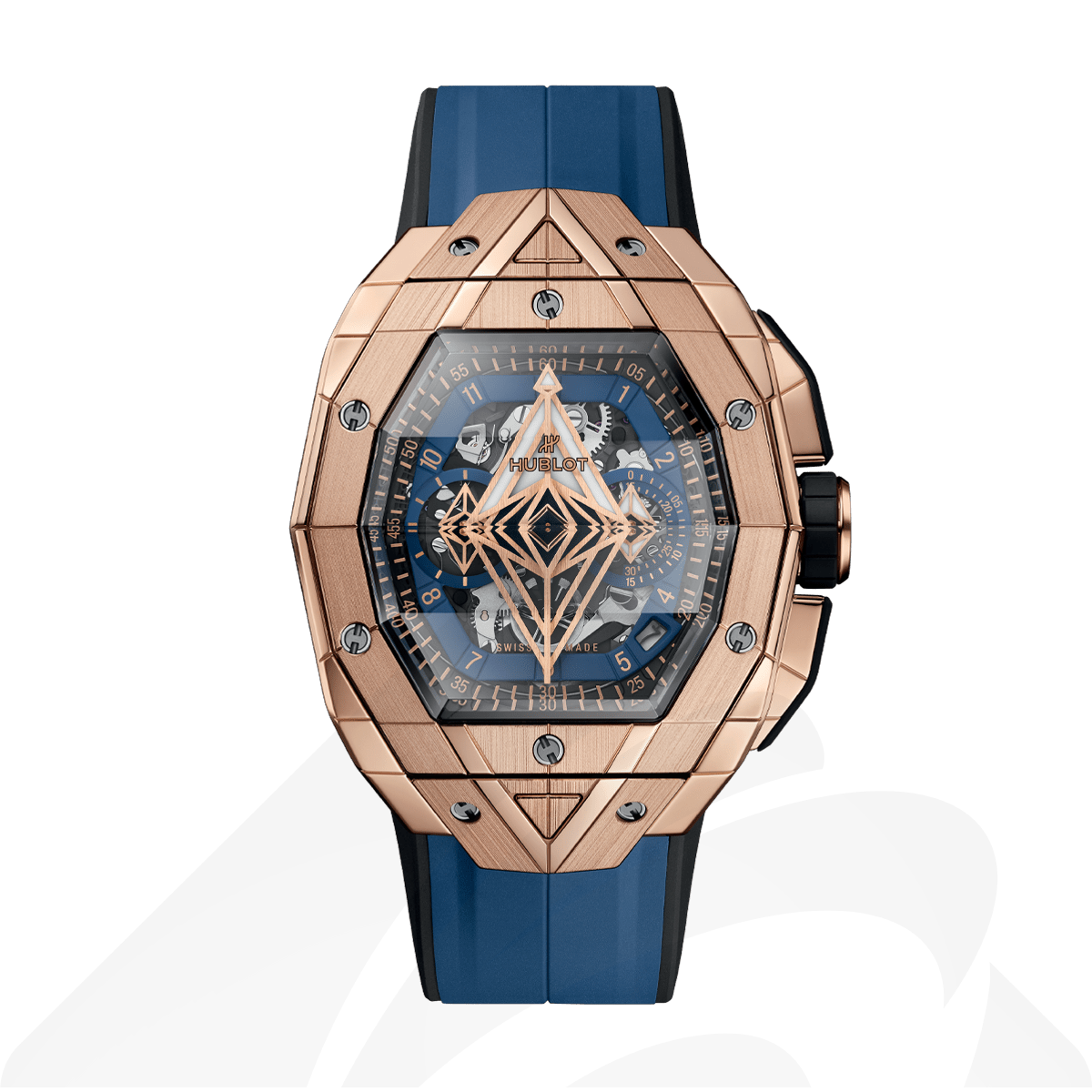 ウブロ サンブルー キングゴールド ブルー  素材:18Kキングゴールド 色:サファイアクリスタル