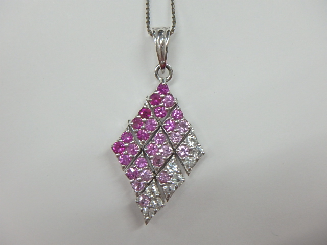 K18wg ピンクサファ 6.9g 1.30ct