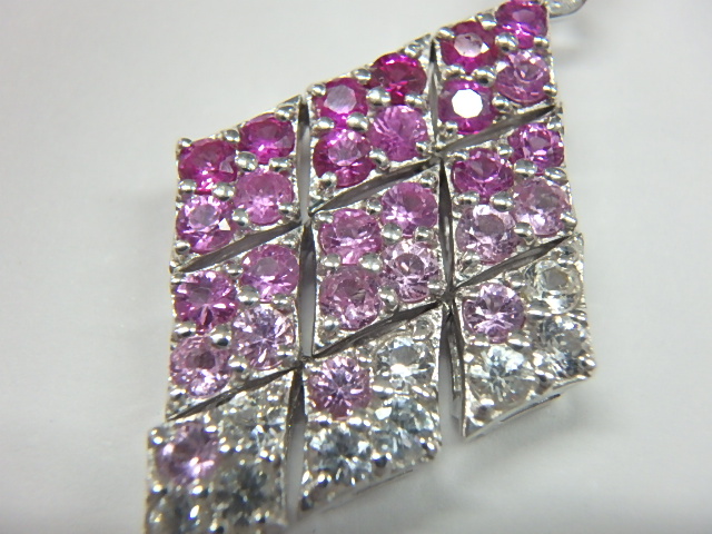 K18wg ピンクサファ 6.9g 1.30ct