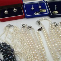 パール パール風 ネックレス アクセサリー 大量まとめ silver 約536.5g 約10.7g 約37.9gPT850 約0.8g 真珠 箱 ジャンク