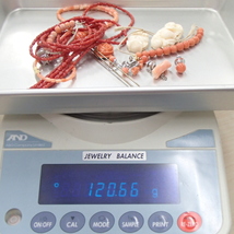 赤珊瑚 朱赤珊瑚 桃珊瑚 ネックレス かんざし その他 総重量120.6g