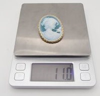 カメオ ブローチ ペンダント トップ K18 750 約11.0g アクセサリー ペンダントトップ 箱付