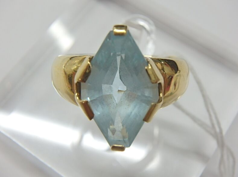 K18 ブルートパーズリング 総重量6.5g ブルートパーズ4.93ct