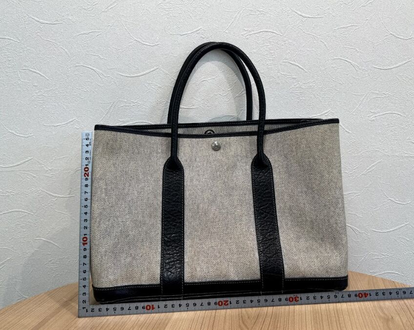 エルメス ガーデンパーティ36 PM グレー トワルアッシュ トートバッグ
