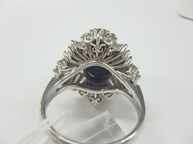 宝石 ブラックオパール指輪 3.36ct ダイヤ 1.37ct