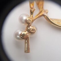 MIKIMOTO ミキモト ラペルピン K18 重量約4.3g キャッチ外し 約2.9g 針破損