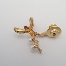 MIKIMOTO ミキモト ラペルピン K18 重量約4.3g キャッチ外し 約2.9g 針破損