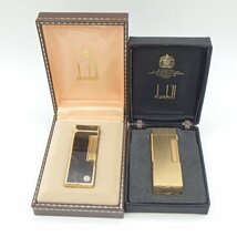 Dunhill dunhill ライター 2点 ダンヒル ガスライター 喫煙具 着火未確認 箱