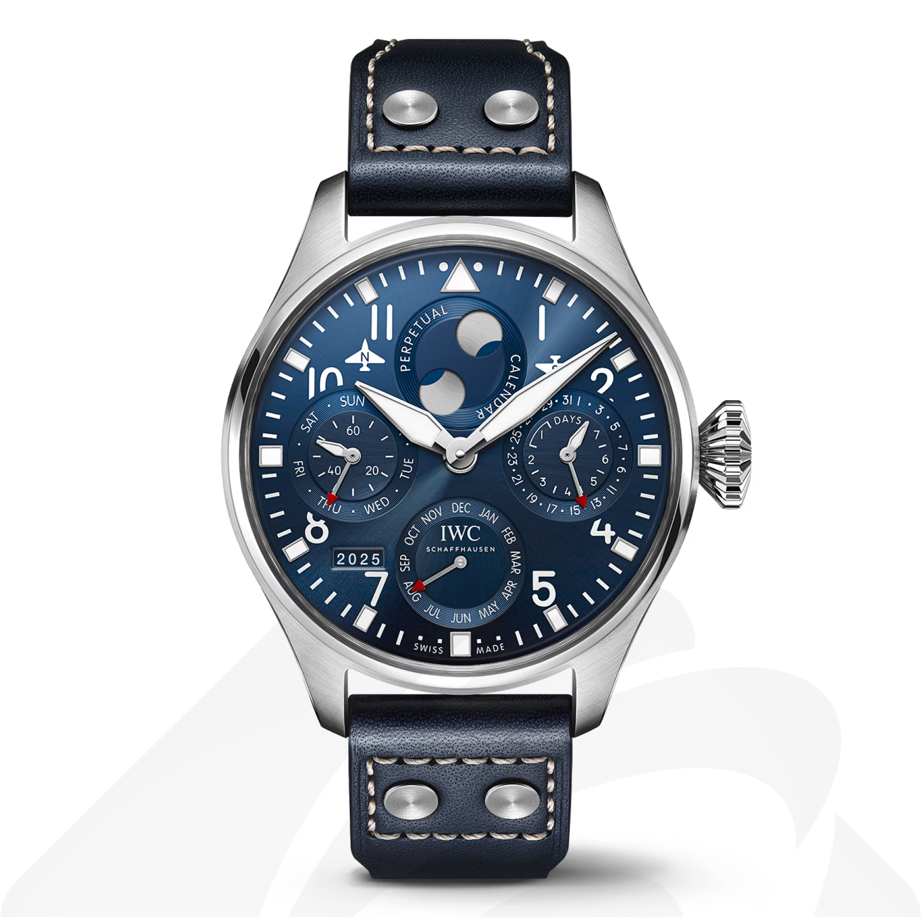 インターナショナル・ウォッチ・カンパニー ビッグ・パイロット・ウォッチ・パーペチュアル・カレンダー  素材:ステンレススティール 色:ブルー
