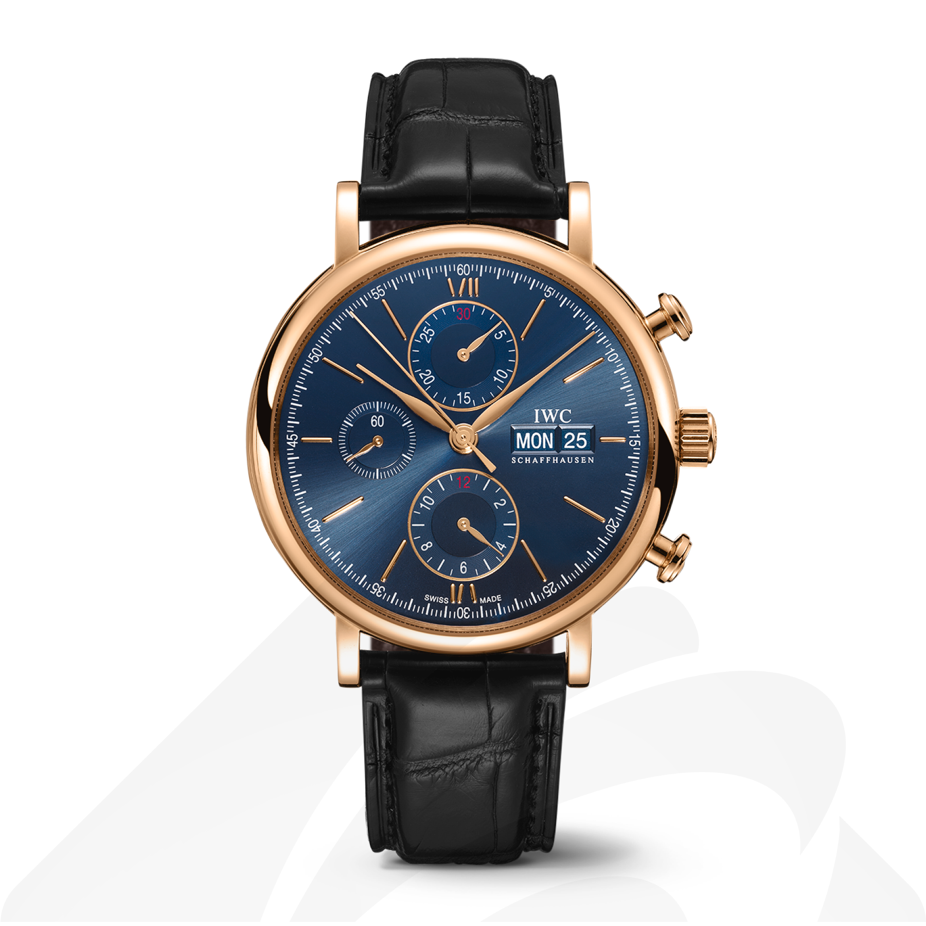 インターナショナル・ウォッチ・カンパニー ポートフィノ・クロノグラフ  素材:18Kレッドゴールド 色:ブルー