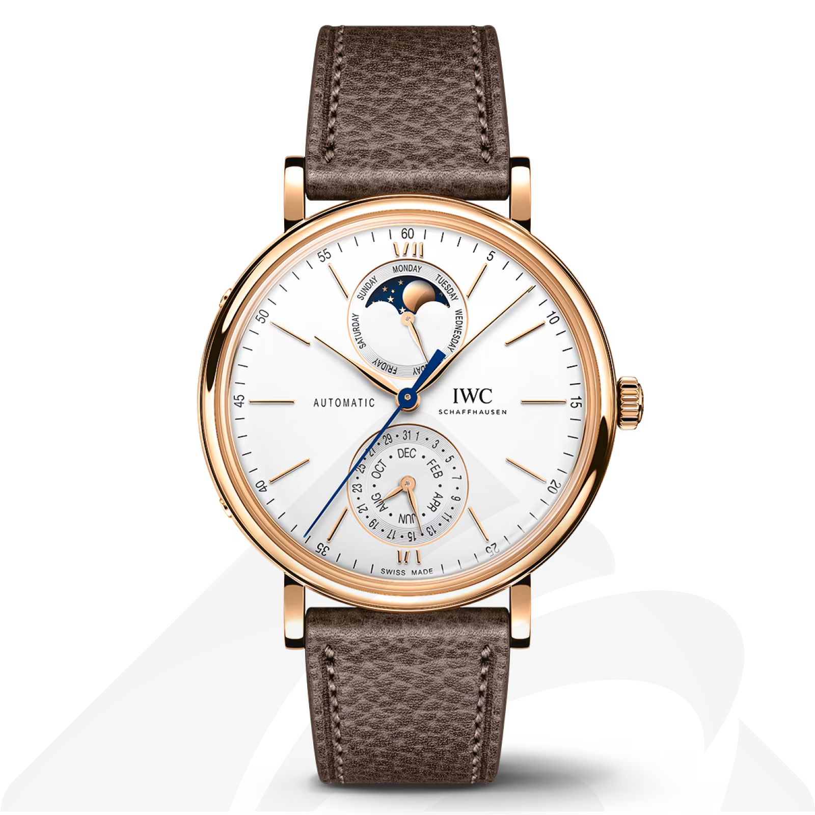 インターナショナル・ウォッチ・カンパニー ポートフィノ・コンプリート・カレンダー  素材:18Kレッドゴールド 色:シルバーメッキ