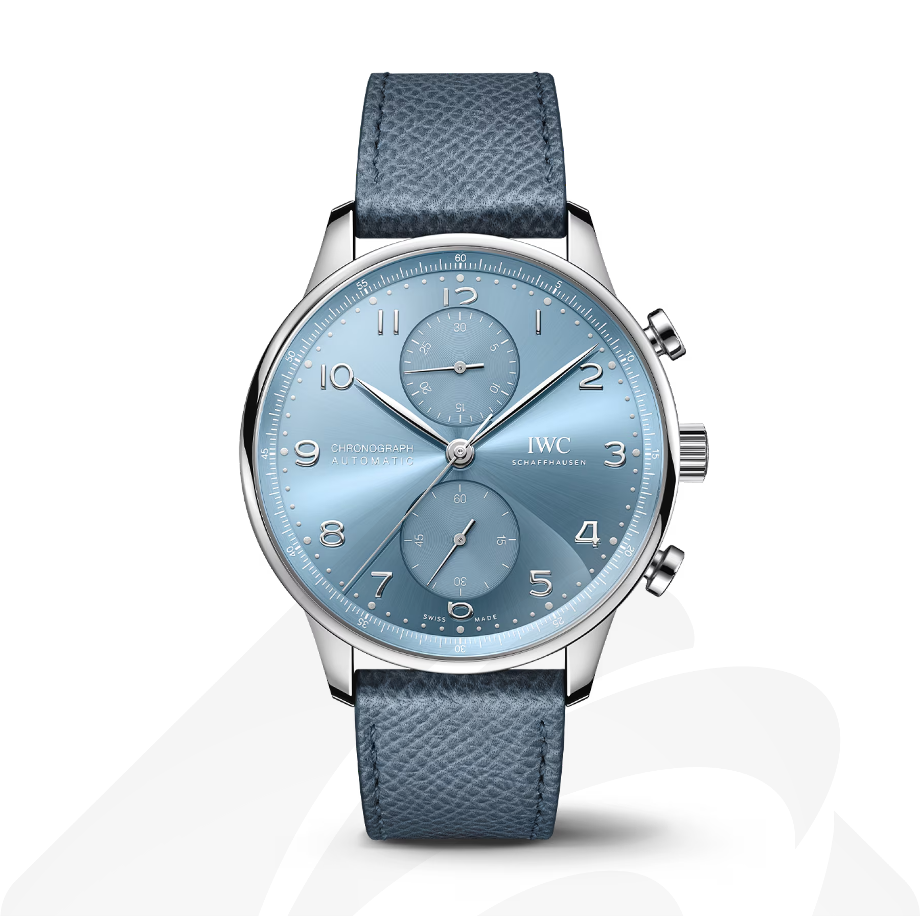 インターナショナル・ウォッチ・カンパニー ポルトギーゼ・クロノグラフ  素材:18Kホワイトゴールド 色:ブルー