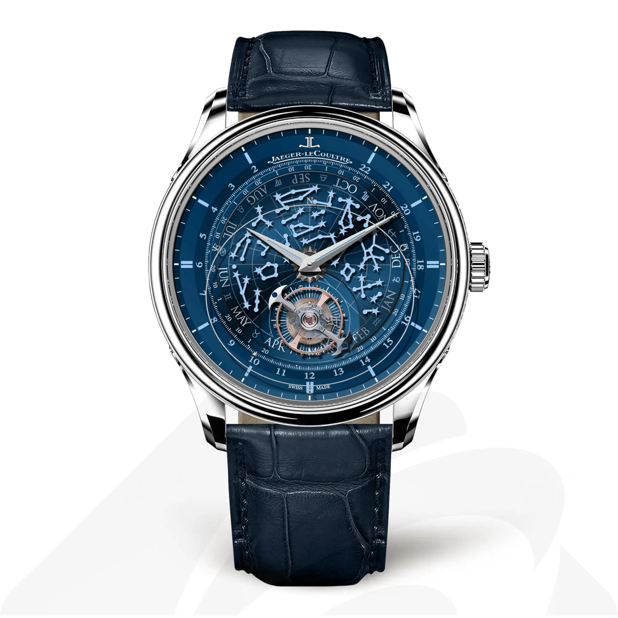 ジャガー・ルクルト マスター・グランド・トラディション キャリバー946  素材:ホワイトゴールド 色:クリスタルガラス