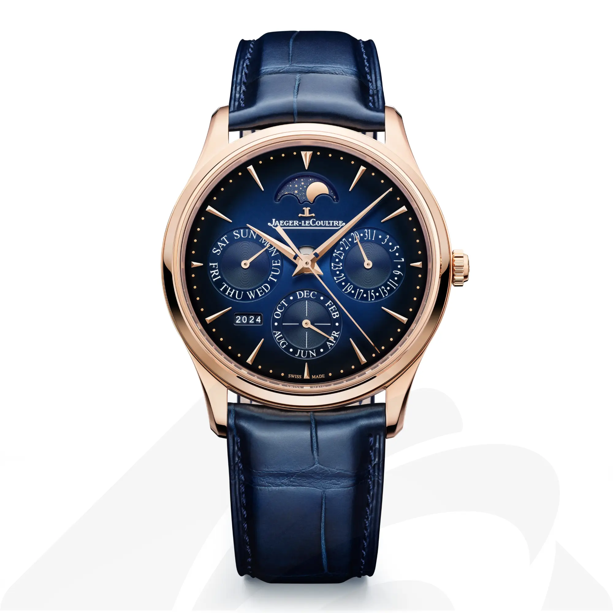 ジャガー・ルクルト マスター・ウルトラスリム パーペチュアルカレンダー  素材:ピンクゴールド 色:ブルー