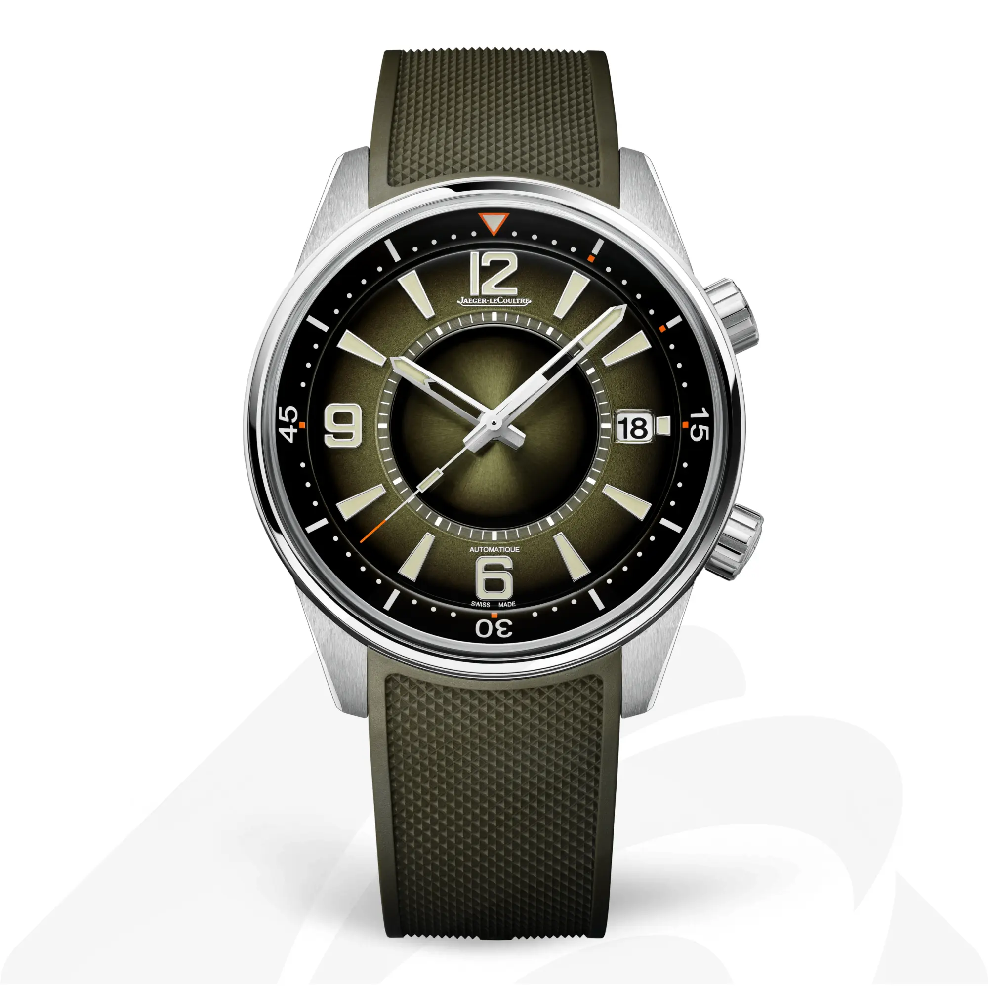 ジャガー・ルクルト ポラリス デイト  素材:ステンレススチール 色:グリーン