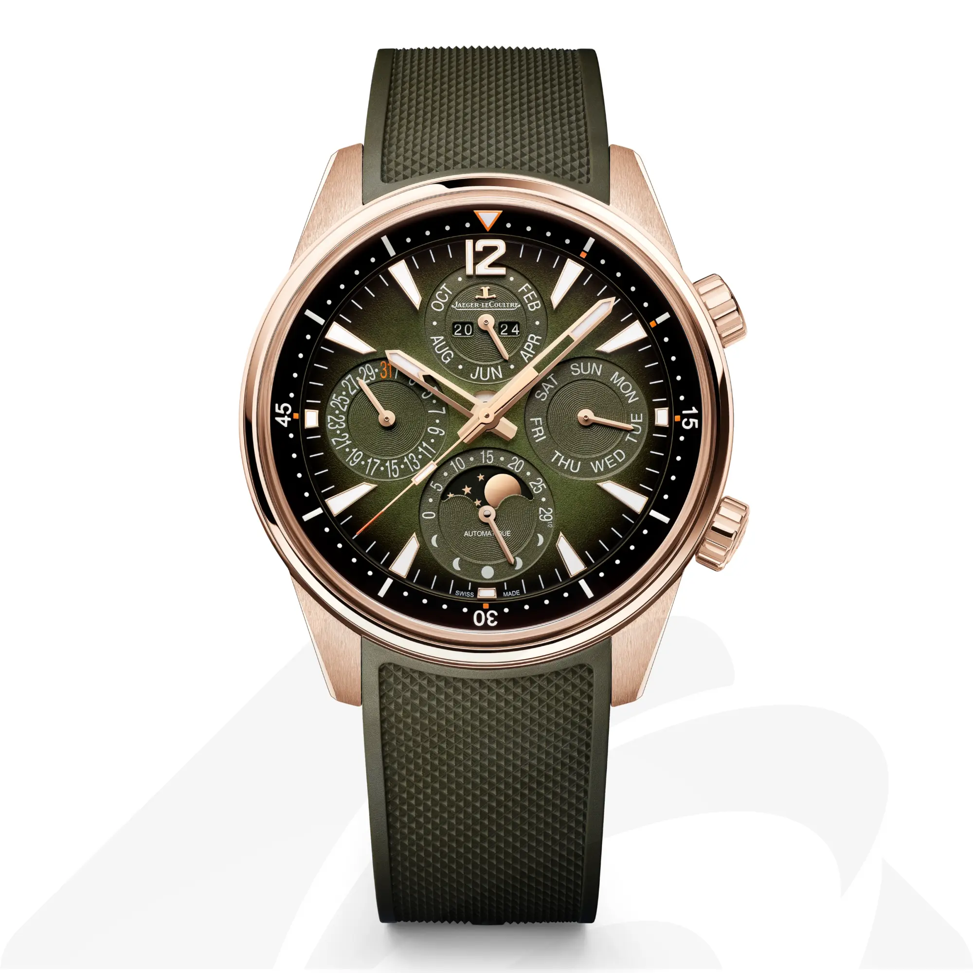 ジャガー・ルクルト ポラリス パーペチュアルカレンダー  素材:ピンクゴールド 色:グリーン