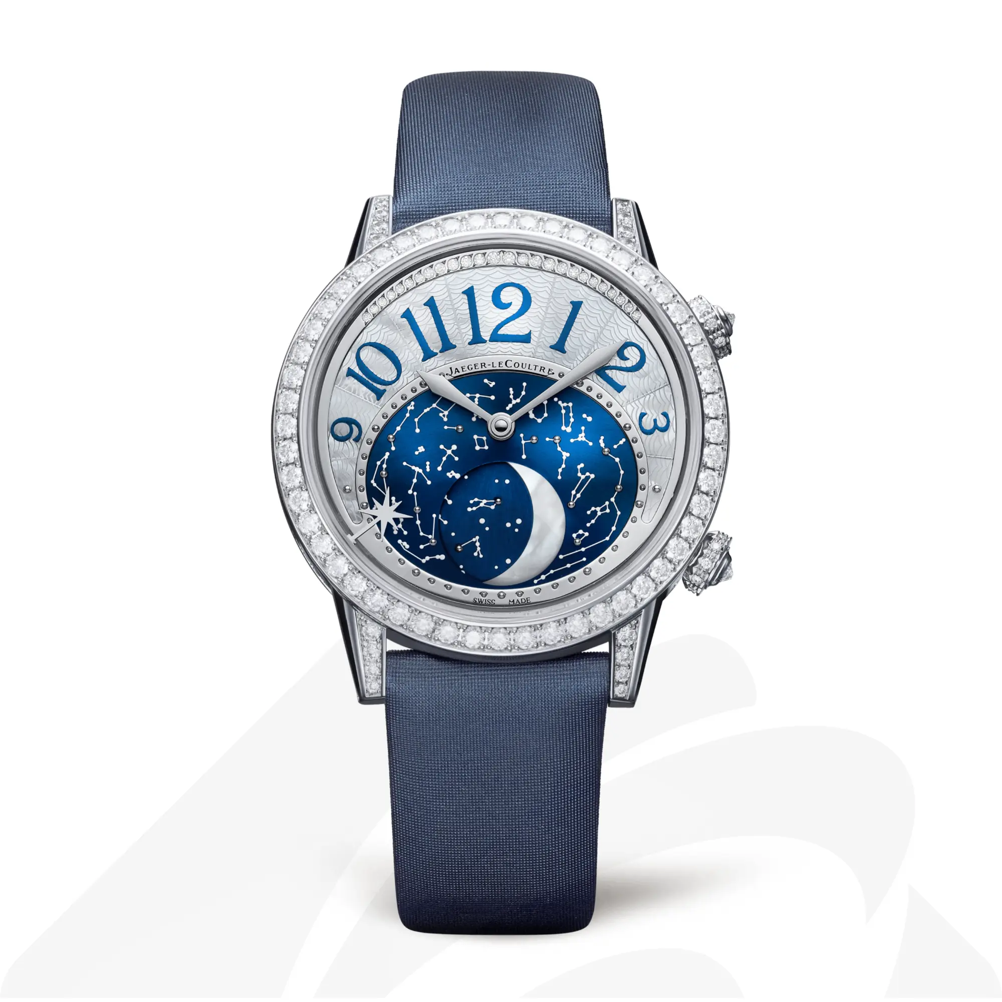 ジャガー・ルクルト ランデヴー・ジュエリー ムーン  素材:ホワイトゴールド 色:シルバーグレー