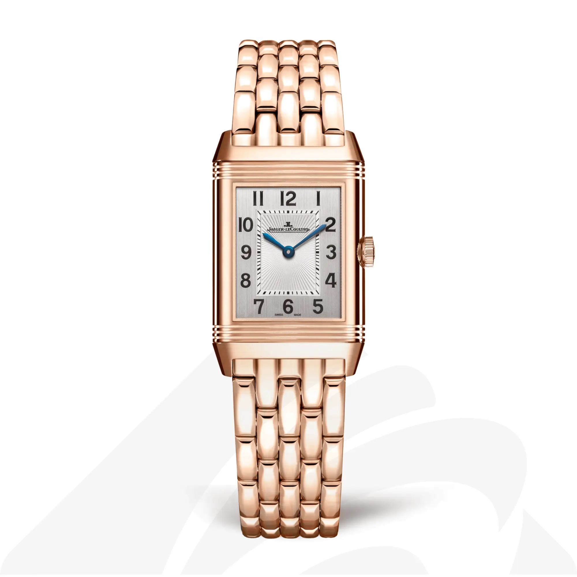 ジャガー・ルクルト レベルソ・クラシック デュエット  素材:ピンクゴールド 色:シルバーグレー