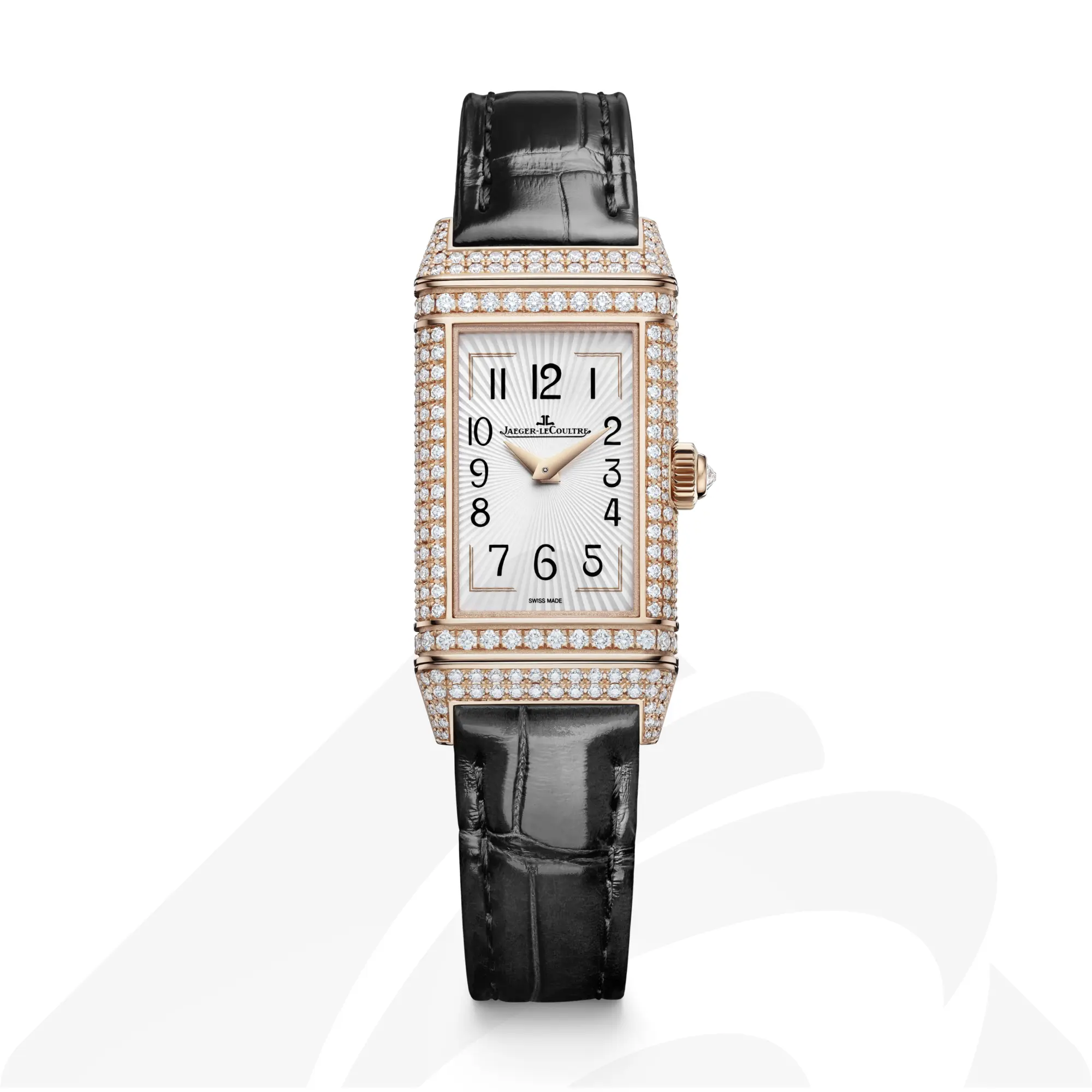 ジャガー・ルクルト レベルソ・ワン デュエット・ジュエリー  素材:ピンクゴールド 色:シルバーグレー