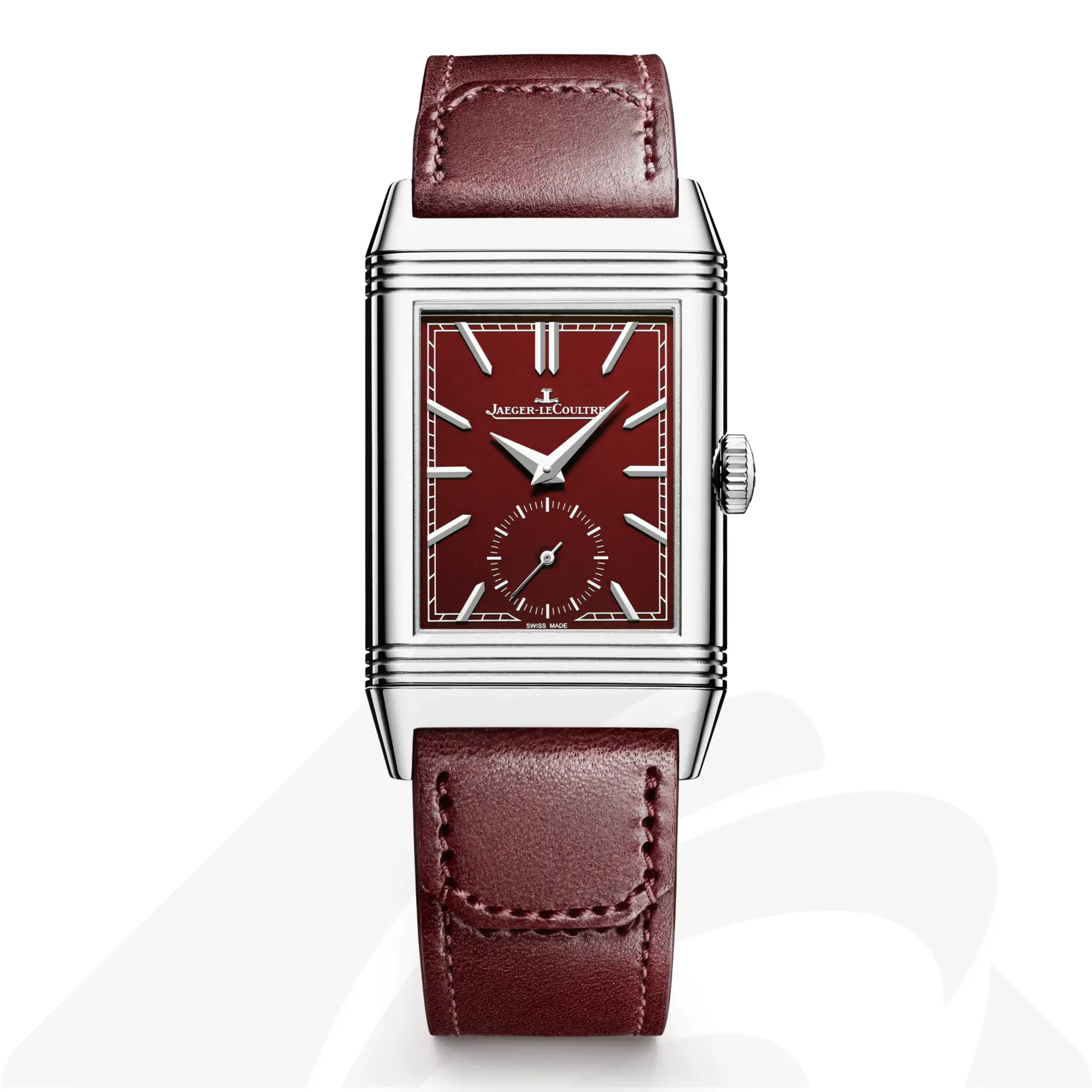 ジャガー・ルクルト レベルソ・トリビュート スモールセコンド  素材:ステンレススチール 色:バーガンディカラー